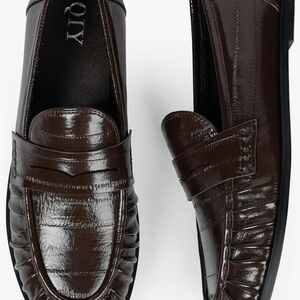 Women's Dark Brown Leather Penny Loafers
